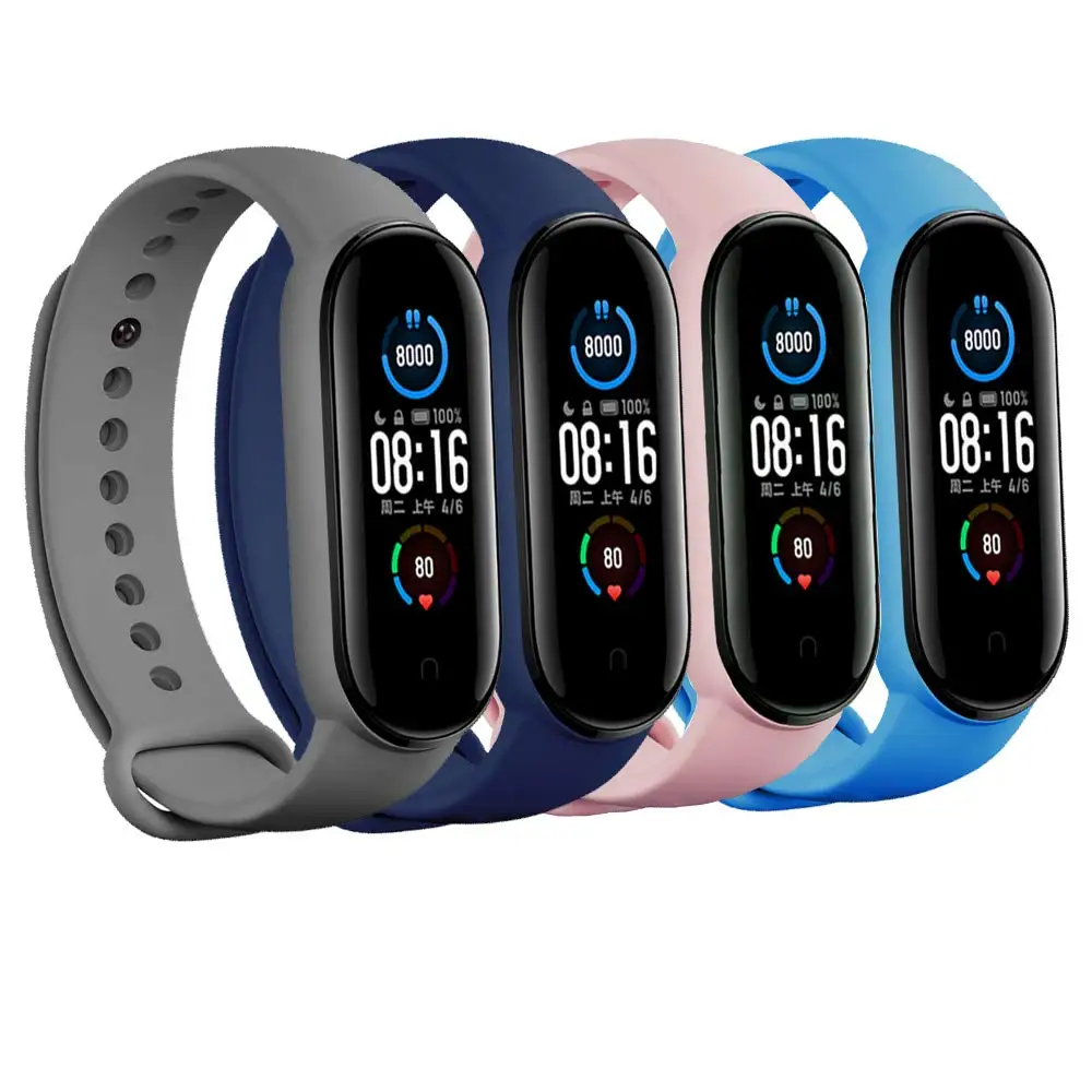 Силиконовый ремешок для часов Xiaomi Mi Band 7 6 5 4 3, ремешок для наручных часов Mi Band 3/4 band5 band6, аксессуары для умных часов