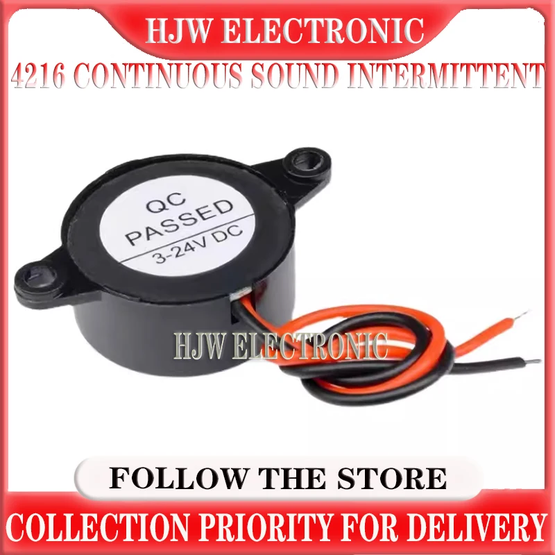 

4216 continuous sound intermittent sound piezoelectric buzzer automotive home appliances active buzzer DC lead buzzer