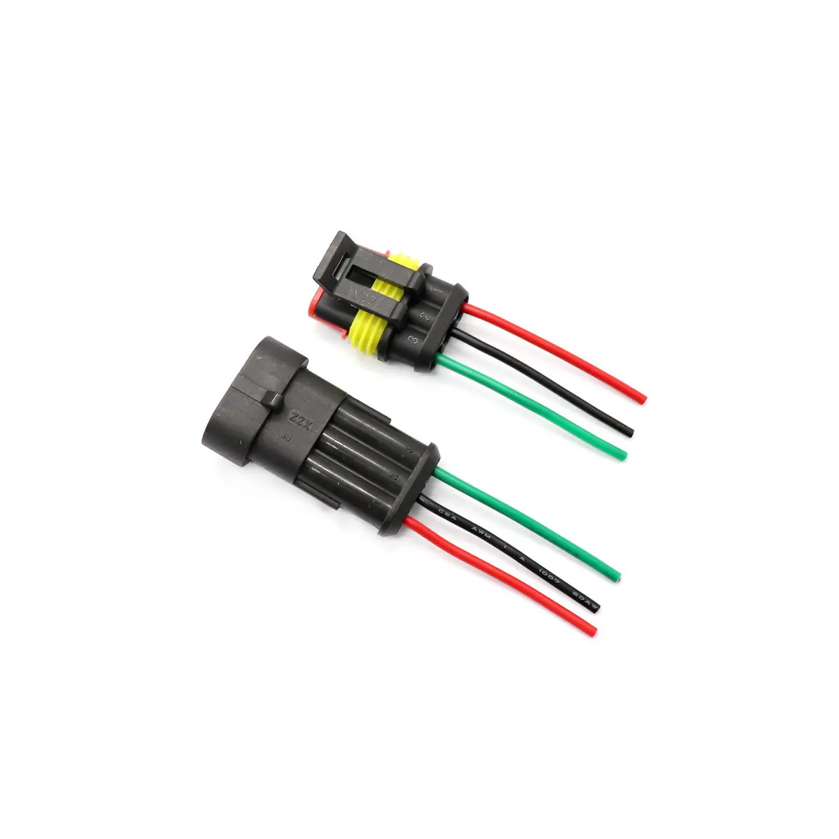 

5Pairs 3-Pin IP67 Waterproof Wire Terminal Connectors Plugs Sealed Joint Automotive Motorcycle Cable Connector 10A Wire Plug