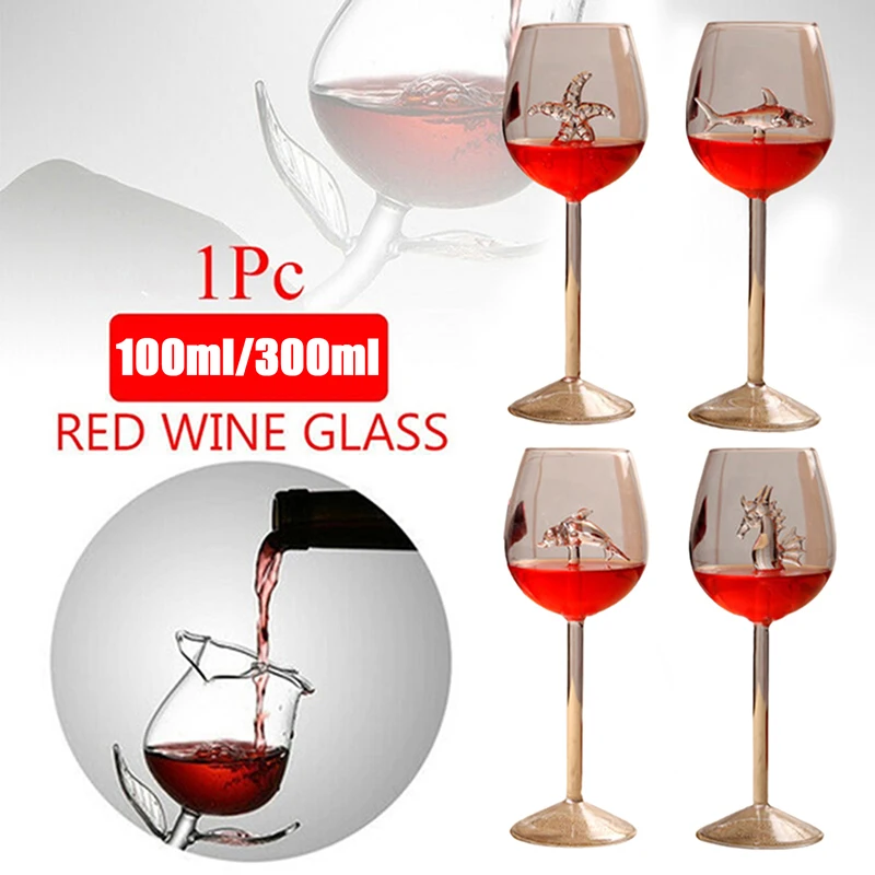 Rose Flower Shape Wine Cocktail Glasses Shape Wine Glass Party Barware Drinkware Creative Rose Dolphin Mug Cocktail Glasses