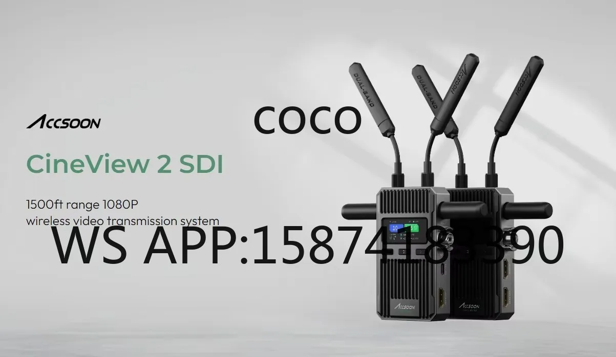 ACCSOON CineView 2 Wireless Video Transmission System - 1500ft Range, 1080P, SDI Input/Output & Video Audio Accessories