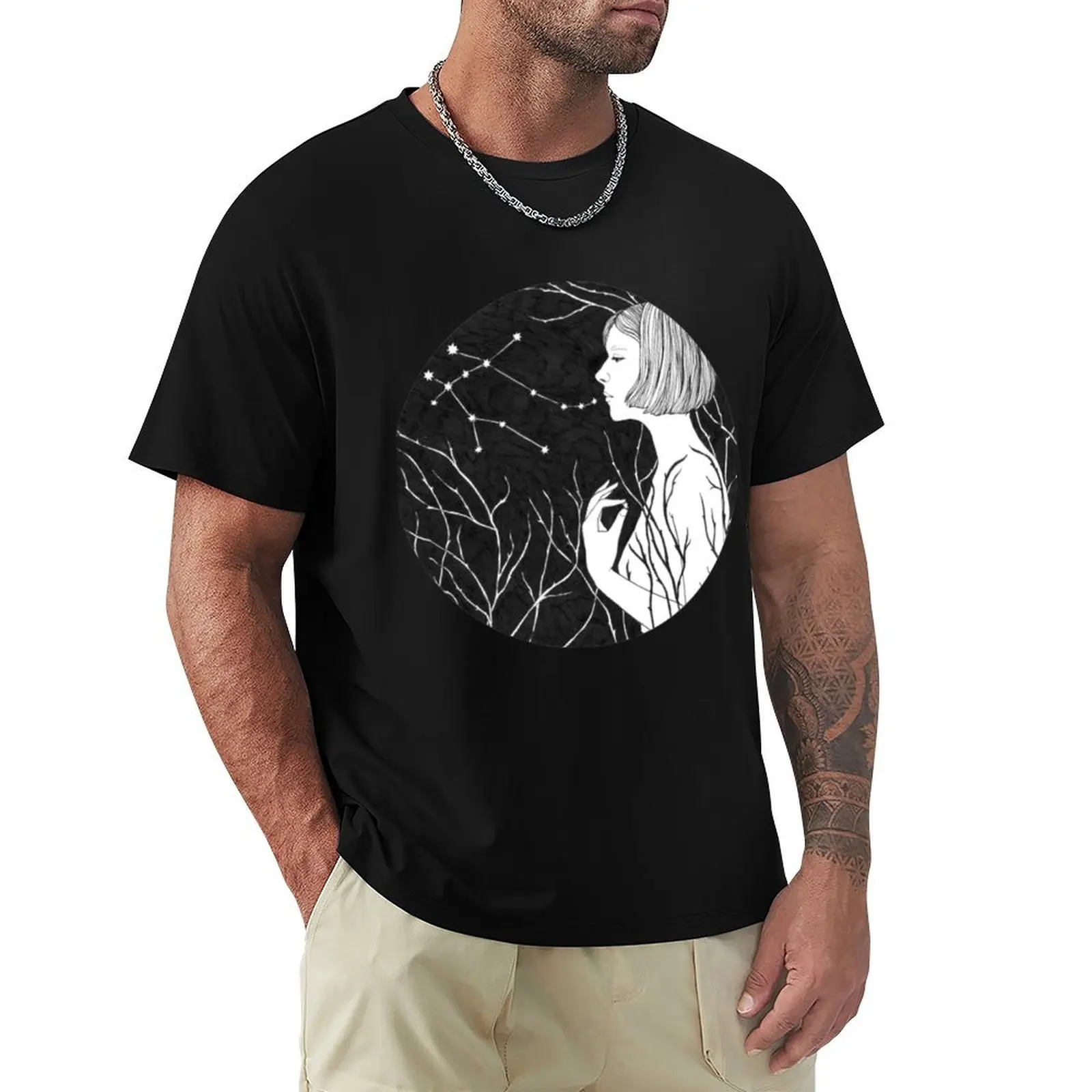 Constellation Under stars T-Shirt Outdoor Sports Lightweight Tee