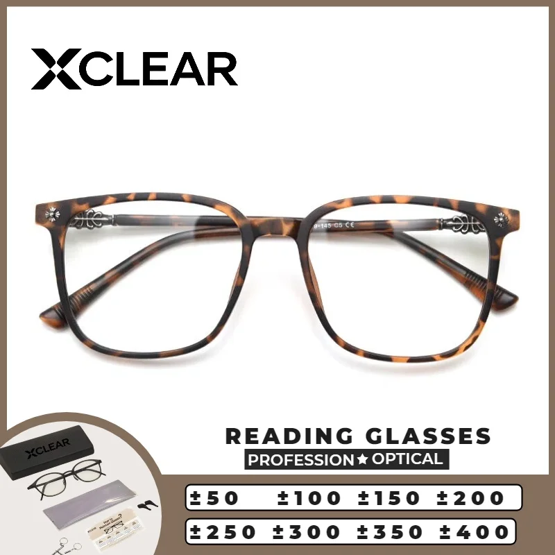 

Очки для коррекции близорукости XCLEAR: Простой классический квадратный дизайн, высококачественные, с защитой от синего света, прогрессивные, для чтения, женские