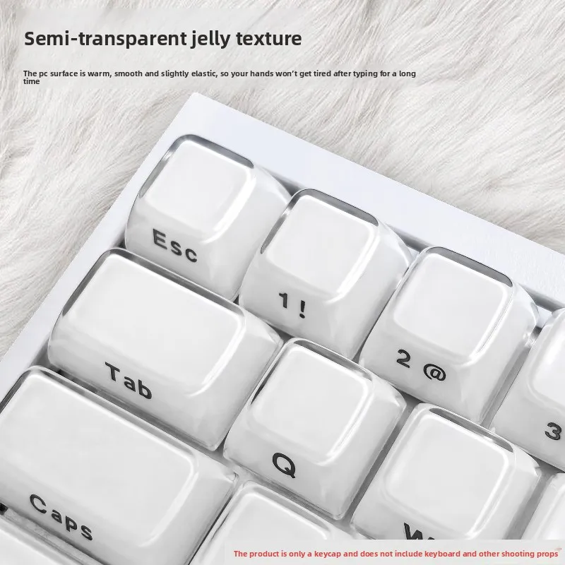 Crystal Jelly Transparent Keycap 113 Key Custom Keycaps for Mechanical Keyboard Wooting Mad Ace Magnetic Axis Keyboard Key Caps
