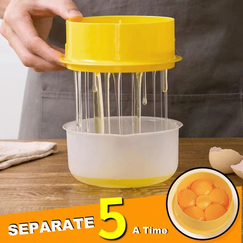 Clear Egg Yolk Separator Gadgets de cozinha Ferramentas de cozimento Acessórios de grande capacidade