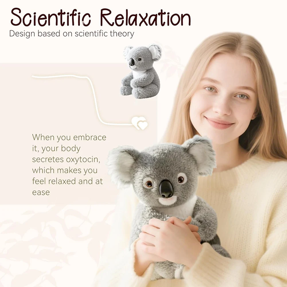 Weich niedliche Koala Plüsch Spielzeugpuppe für Kinder Erwachsene für Schlafzimmer Schlaf Begleiter emotionaler Unterstützung lindern Stress emotionale Therapie