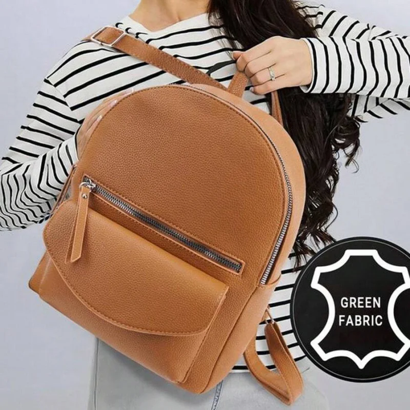 Mini mochila de couro vegano – bolsa de ombro feminina pequena, alça superior, casual e elegante para todos os dias e ao ar livre