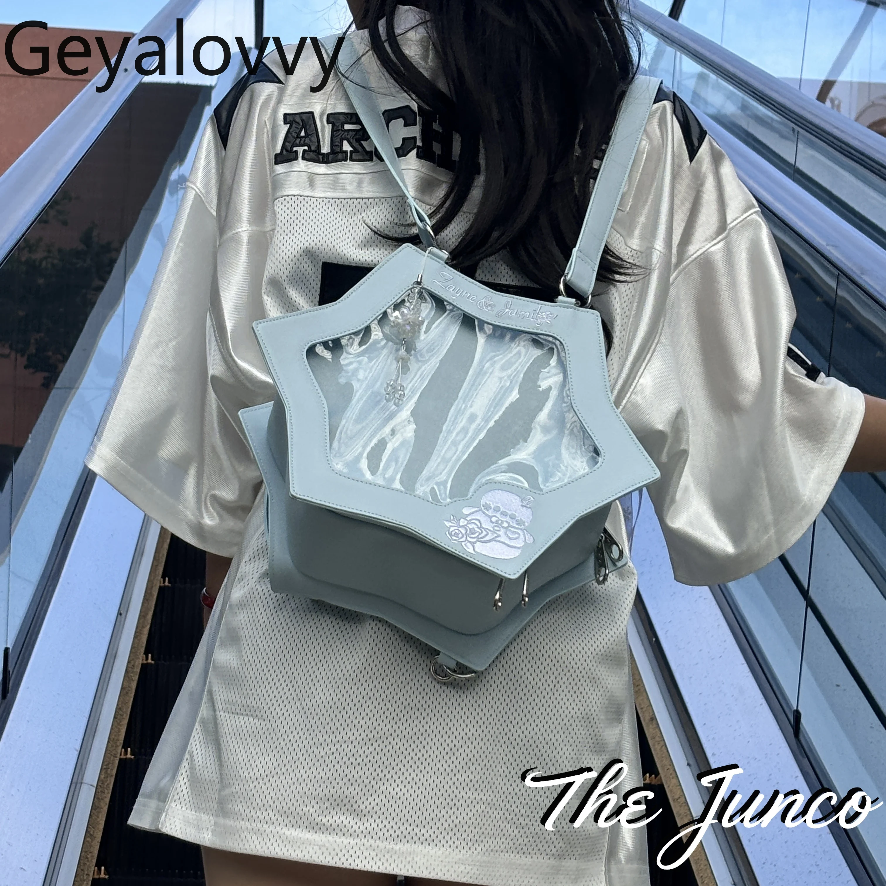 حقائب لوليتا ستايل النسائية الأصلية ذات سعة كبيرة حقيبة كتف مفردة/مزدوجة للنساء حقائب ظهر عصرية حلوة ولطيفة للفتيات #4