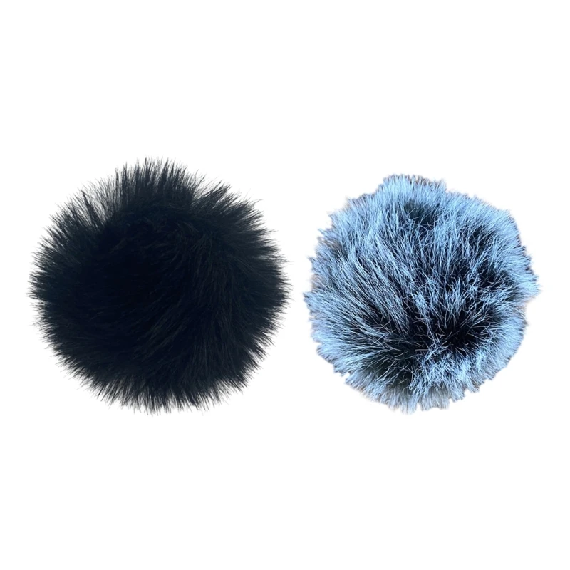 ไมโครโฟนแบบหนีบเสื้อ Furry Windscreen Furs Windshield Wind Muff สำหรับ MIC