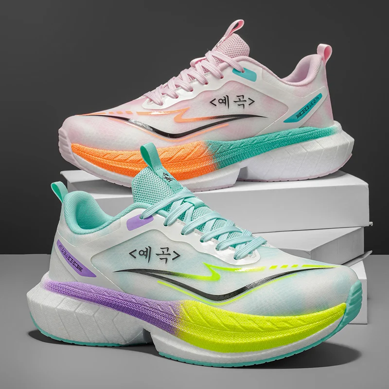 

Мужские и женские спортивные кроссовки для бега с карбоновой пластиной, дышащие, легкие, удобные, нескользящие, для марафона