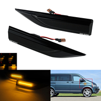 ANGRONG 2x Dynamic Amber LED Side Marker Repeater Indicator Light For VW T6 Transporter Caravelle 2015-2019