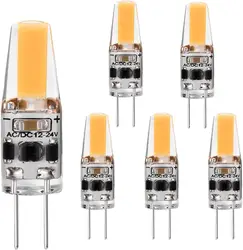 6pcs Dimmable G4 Led Bulb COB 2W 3W Lamp 12v 24v  Replace 20w 40w Incandescent Halogen Bulb Landscape Kitchen 3000k 4000k 6000k