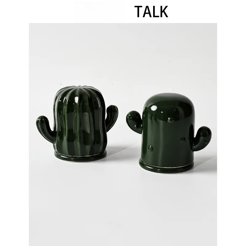

Green Cactus High-End Toothpick Box Home Use Toothpick Tube Bucket Luxury Cotton Swab Tooth Thread Storage Box Creative Trend