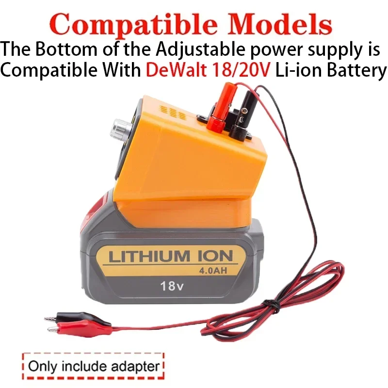 CNC adjustable DC regulated power supply for DeWalt 18/20V Li-ion battery Adapter Buck-boost controllable power supply