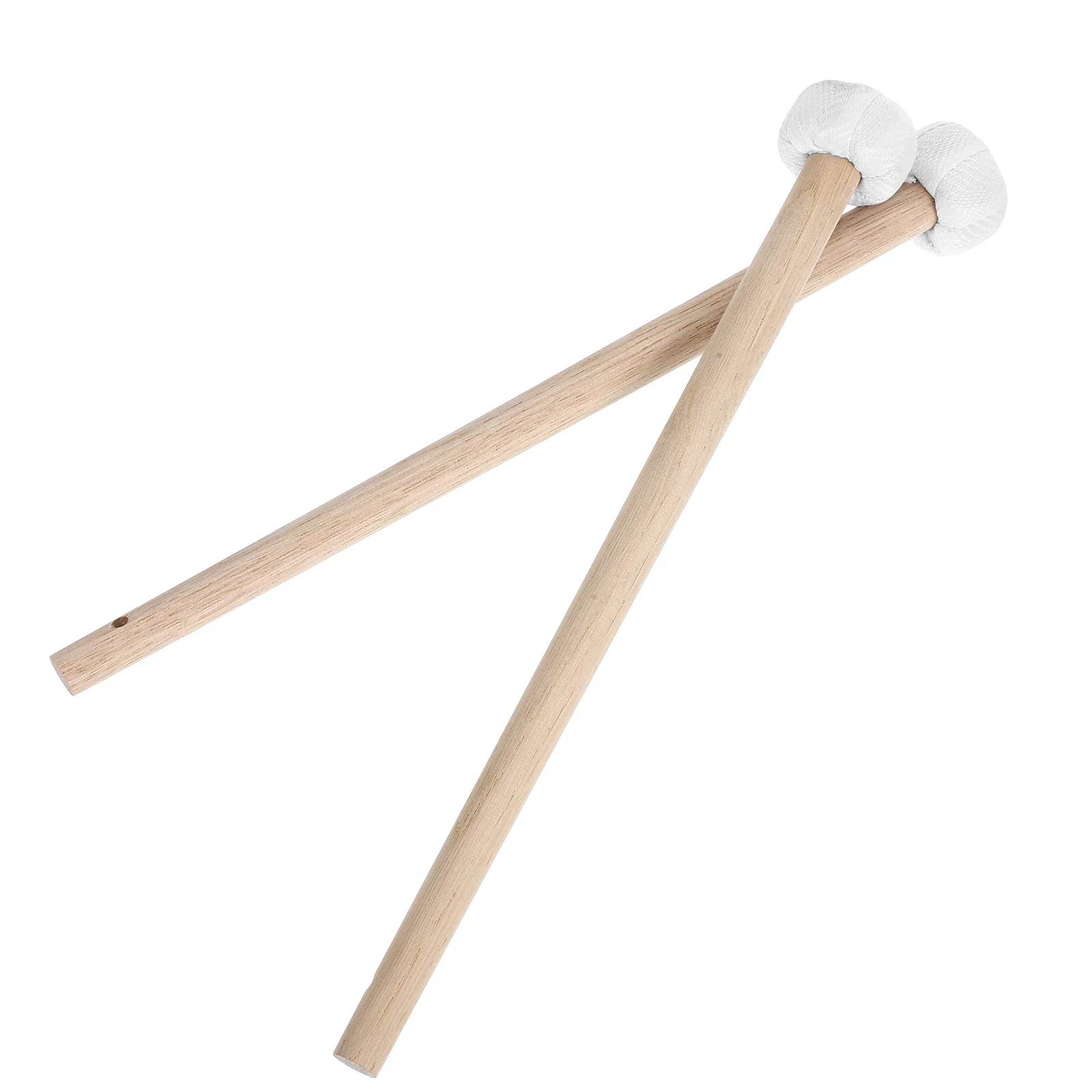 

2Pcs Mallets with Wood Handle Comfortable Grip Design Suitable Small Gongs Percussion Instruments Durable Cotton Linen