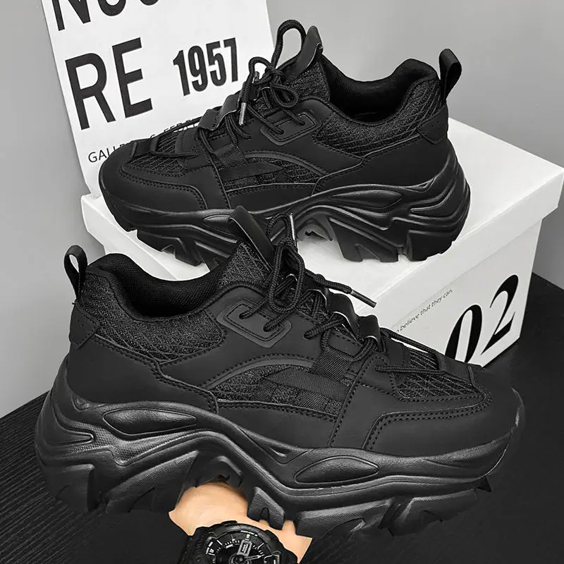 

Women's Dad Shoes Thick Sole Breathable Heightening Casual Spring Fashion Sneakers Retro Sporty round Toe Color