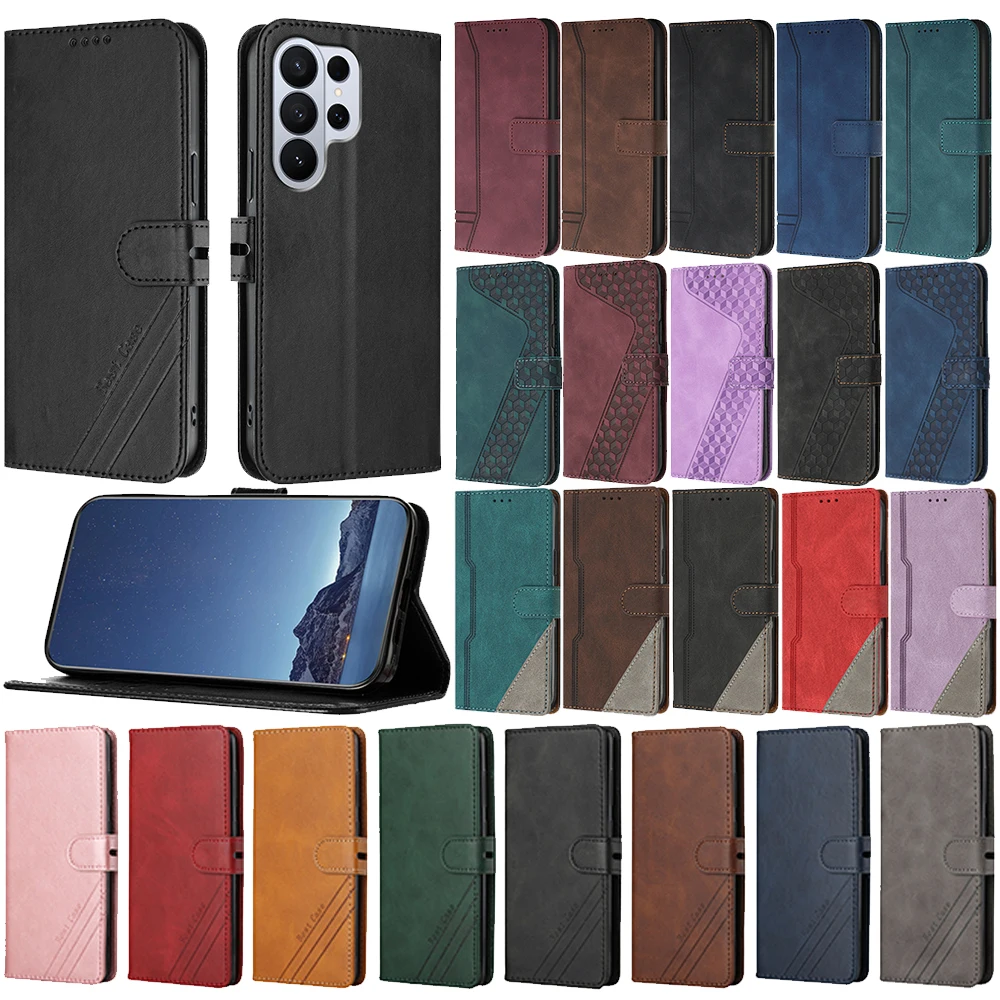 Premium Magnetic Flip Leather Case For Samsung Galaxy S26 S26FE S26Plus S26Ultra Plus Ultra Wallet Card Stand Slot Phone Cover