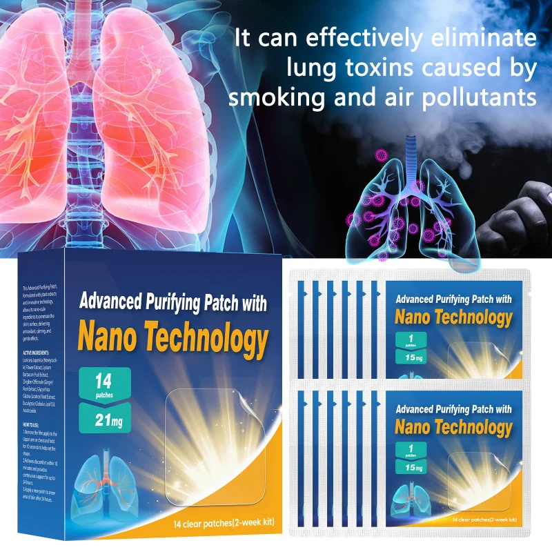 يساعد رقعة النيكوتين غير المميزة للرجال والنساء على تنظيف الرئتين وتعزيز الصحة العامة وتهدئة بخلاصة نباتية