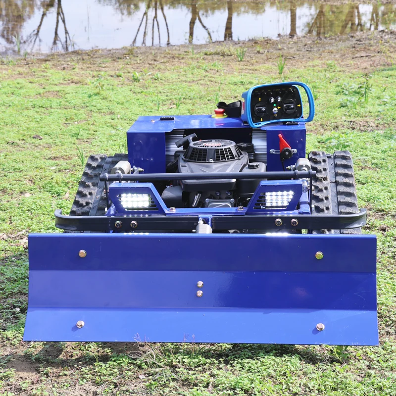 Customized Lawn Mower 550mm Cutting Width Remote Control Crawler With Snow Shovel Professional Beauty Customer Service