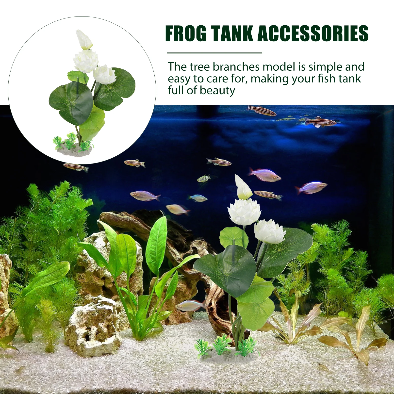 

Small Aquarium Artificial Plant Decoration Realistic Flowers Fake Aquatic Plants Fish Tank Decorations Baby
