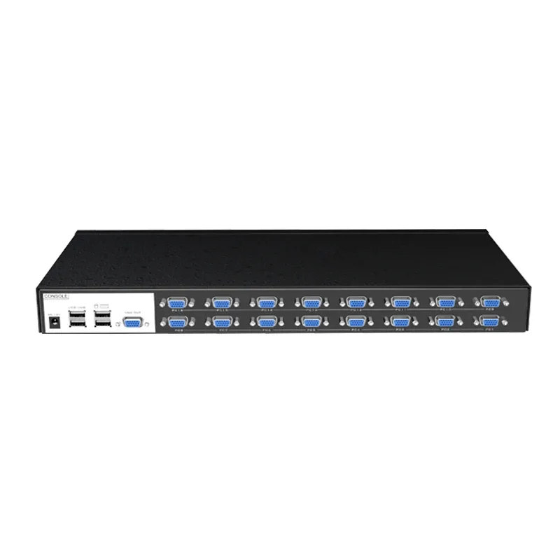 Video 16 Port USB 2.0 VGA KVM Switcher + Cables, MT-VIKI Rackmount VGA USB KVM Switch 16 In 1 Out