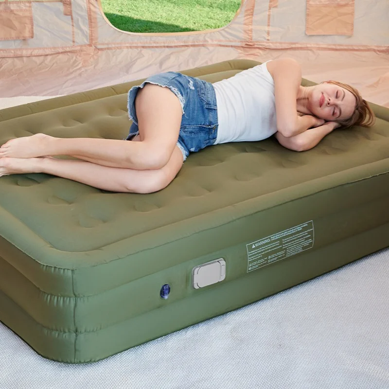 Self-inflating Camping Mattress Thickened Wearproof Laminated Air Bed Portable Home Floor Mattress Outdoor Camping Supplies
