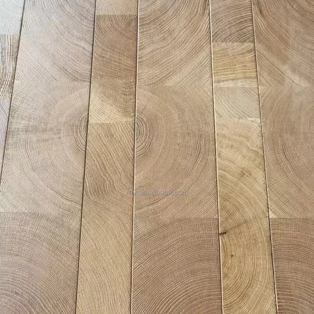 맞춤형 크로스컷 패턴 오크 타일, 오크 모자이크 패턴 목재 바닥