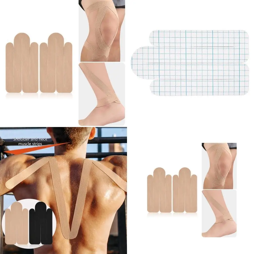 

Y1UC Neck Muscle Patches Pre-Cut Kinesiology Tape Athletic Recovery Elastic Tape
