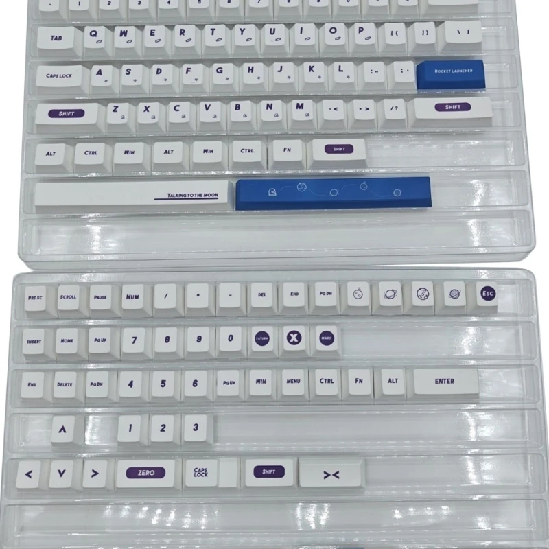 

126PCS Astronaut White Keycaps PBT Sublimations Keycap Set Dropship