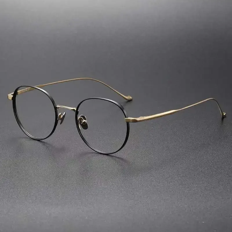 

Vintage Round Chord-C ForWomen Prescription Titanium Frame Japanese Designer Handmade Myopia Men Eyeglasses Brand Glasses