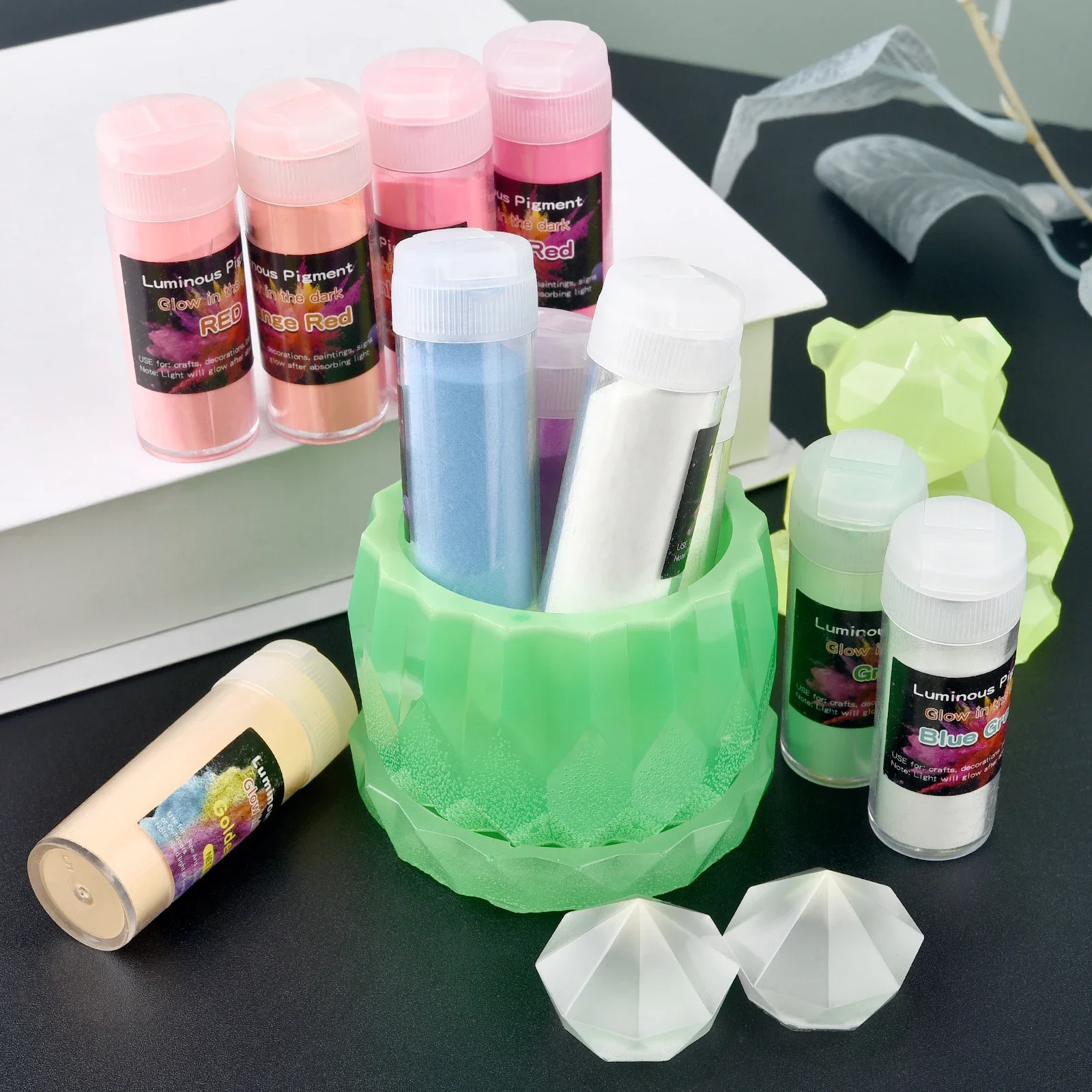 20g Luminous Powder Resin Pigment DIY Epoxy Resin Mold Nail Art Glitter Powder Glow In The Dark Jewelry Making Supplies