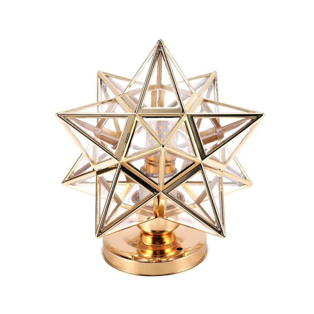 Five Star Lamp Modern Simple Diamond Star Gold Transparent Lamp Porch Supplies Decoration Aisle Supplies