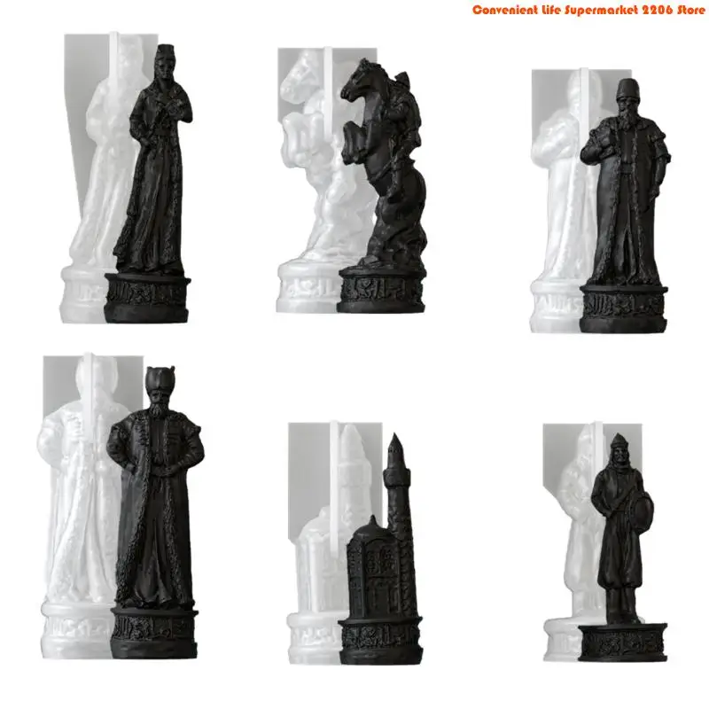 E06E Epoxy Craft Mold with Chess Theme for Display and Gift Projects