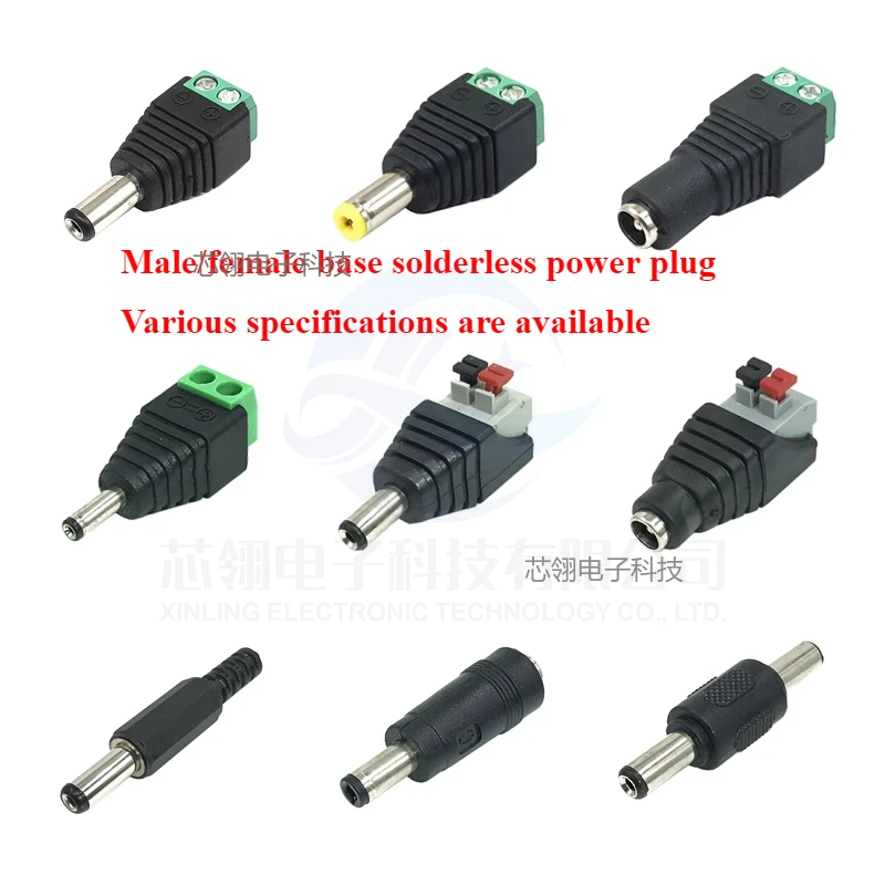 10pcs 12V DC Power Connector Plug Jack Male Female Socket Barrel Adapter for CCTV Camera LED Strip Supply Terminal