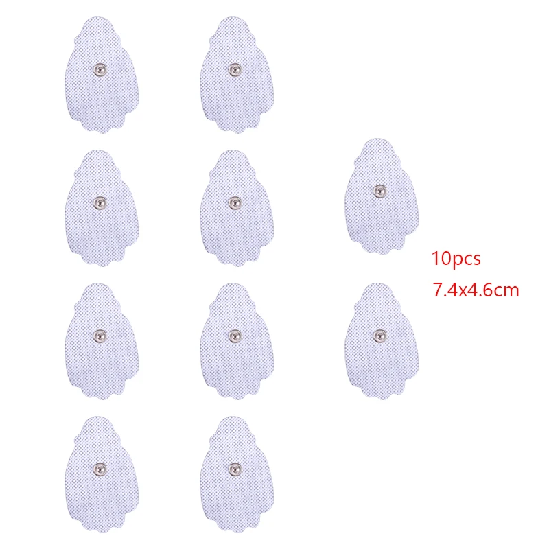 10pcs Electrode Pads EMS Self Adhesive Pulse Gel Physiotherapeutic Patches Body Massager Electrical Muscle Stimulator