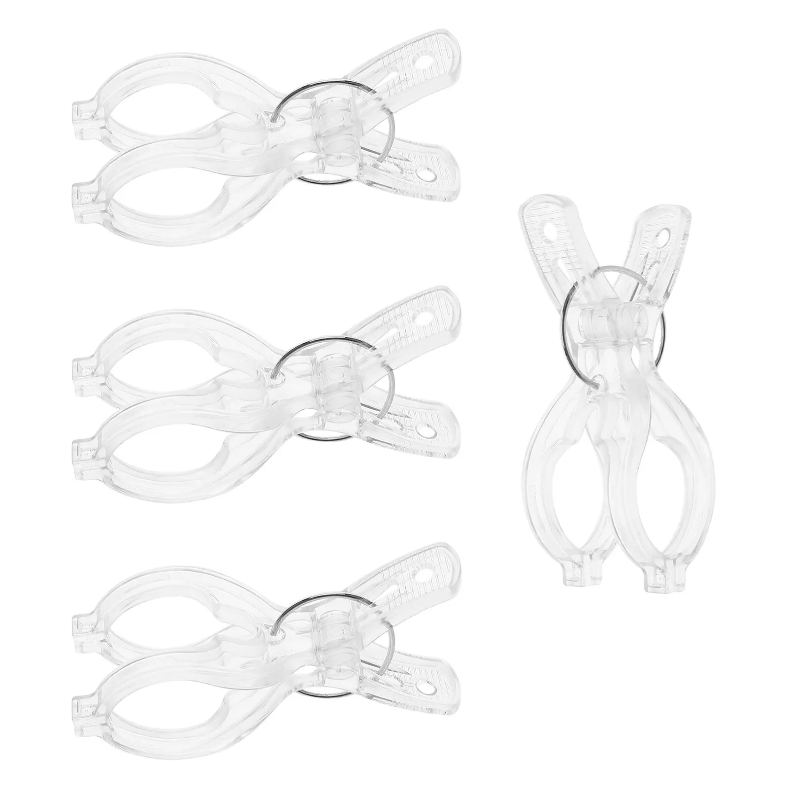 

4pcs Towel Clips Plastic Rack Holder for Bathroom Pool Cover Washcloths Storage Organizer