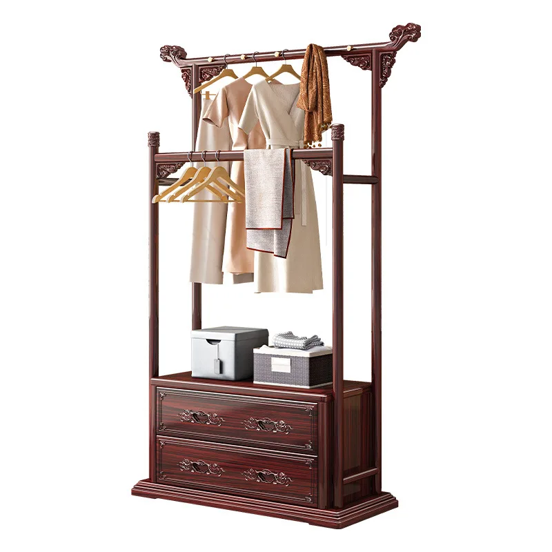 

Sour wood solid wood coat rack, household, bedroom, floor-to-ceiling clothes rack