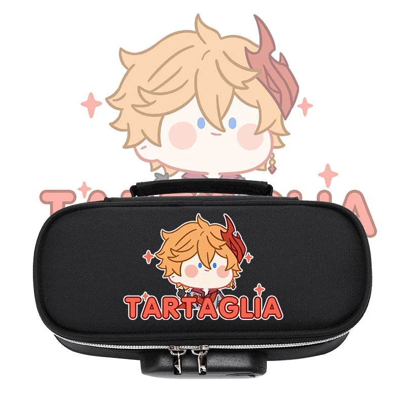 Genshin Impact Paimon Aether Popular Game Secondary Peripheral Trend Pencil Case Large Capacity Stationery Box School Supplies