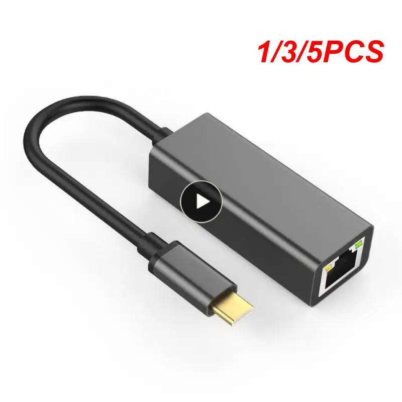 1/3/5PCS Type C Ethernet Adapter Network Card USB Type-C To RJ45 100Mbps Lan Internet Cable For MacBook PC Windows XP 7 8 10