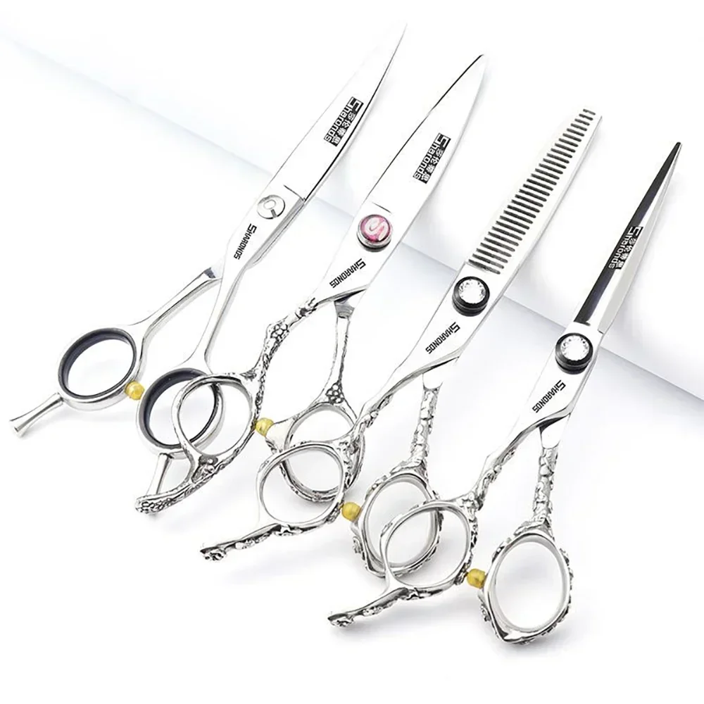 

Left-hand Pet Professional Grooming Hair Scissors 6 Inch 440C Japanese Steel Barber Specialized Clippers Hair Cutting Tools