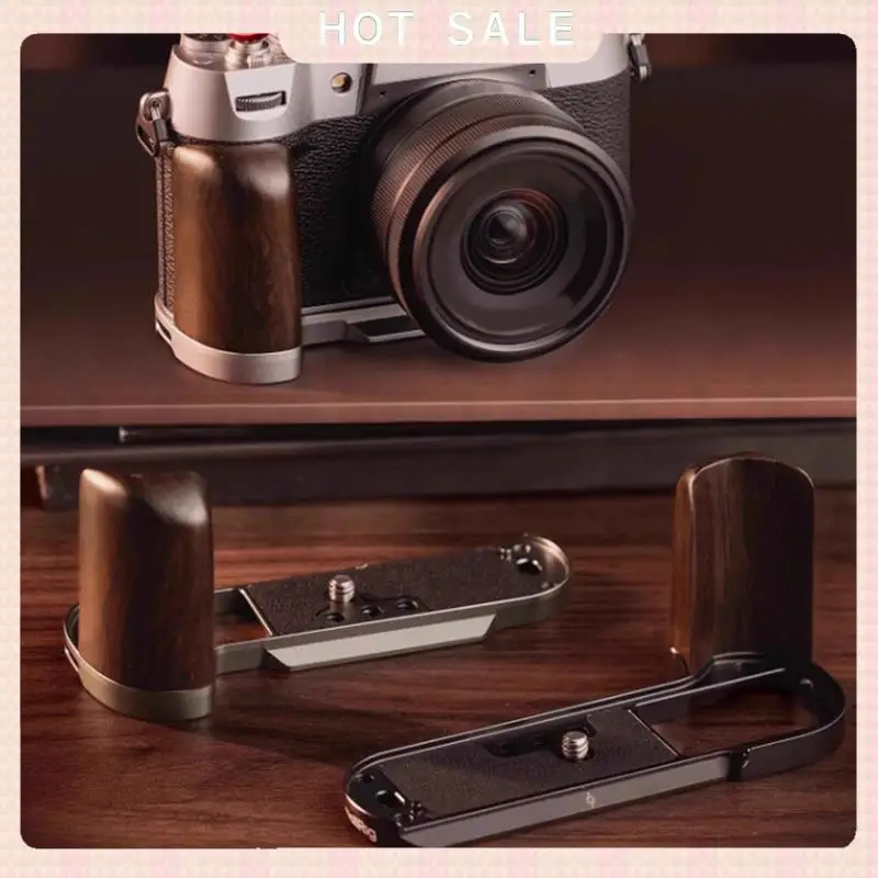 

24-Hour Delivery Wood Ebony Walnut Camera Anti-Slip Finger Hand Grip Base Holder L Plate Mount For Fujifilm X-T50 Photography