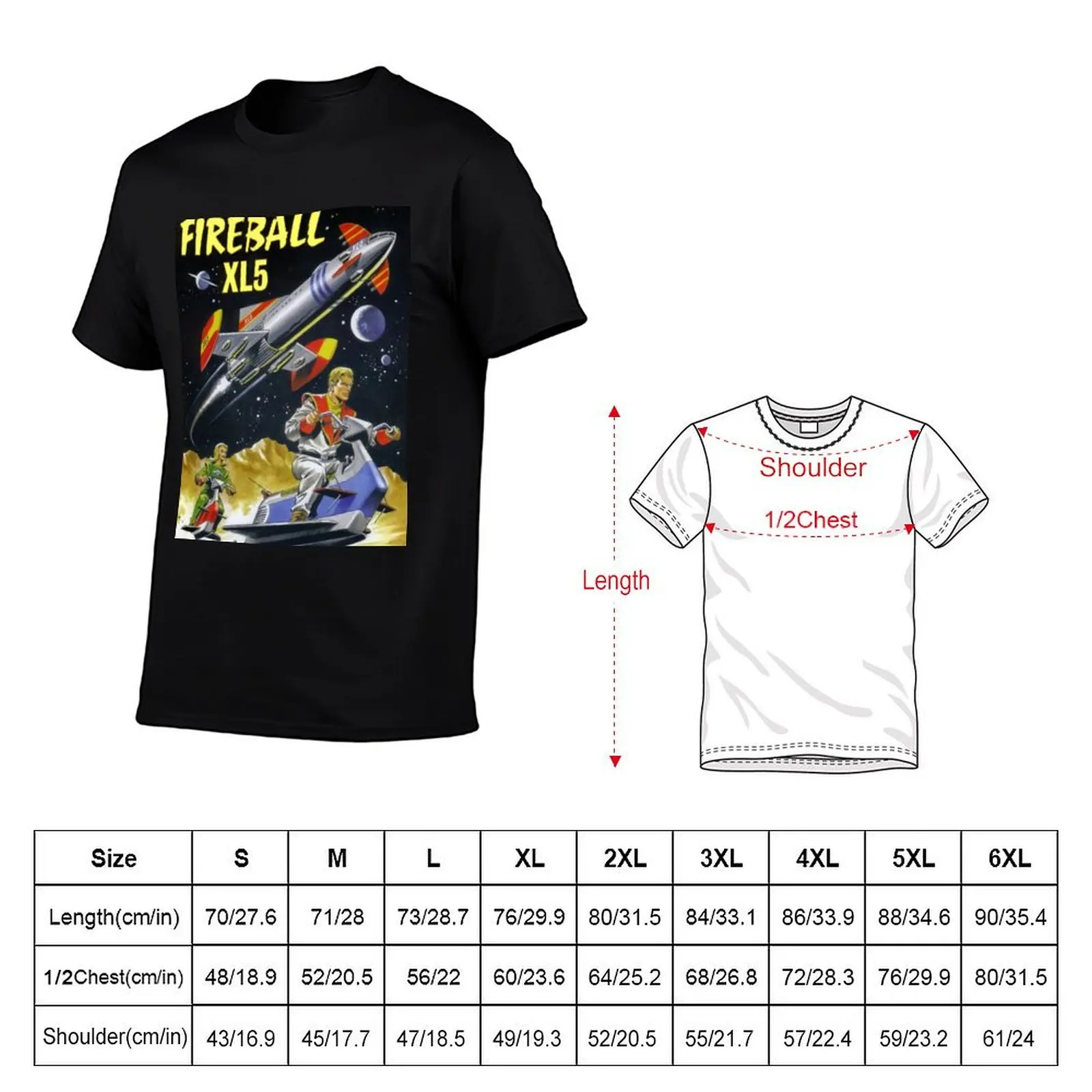 fireball xl5 T-Shirt Minimalist Plain Crew Neck T-Shirt