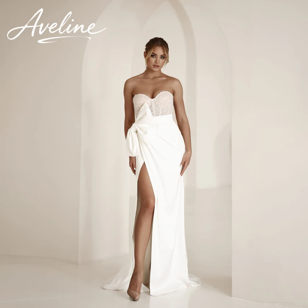 Sexy Beading Sweetheart Mermaid Wedding Dress Women Sleeveless 2026 High Slit Backless Bridal Gown Vestidos De Novia Customized