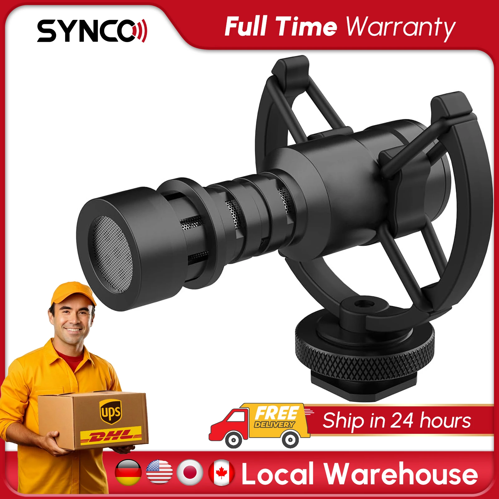 

SYNCO Camera Microphone Camcorder External Shotgun Microphone with Low Cut Filter for DSLR Cameras Smartphone