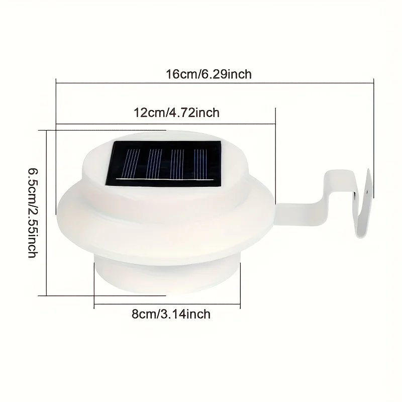 Solar LED Light - Sun Powered Security Lamp Outdoor Waterproof  For Yard Gutter Fence Garden Garage Shed Walkways Steps Stairs