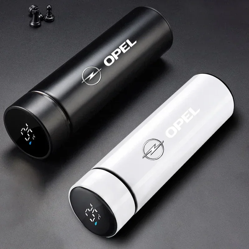 Car Intelligent Thermos Flask Travel Sport Cup For Opel Astra H G J Insignia Mokka Zafira Corsa Vectra C D Antara Combo