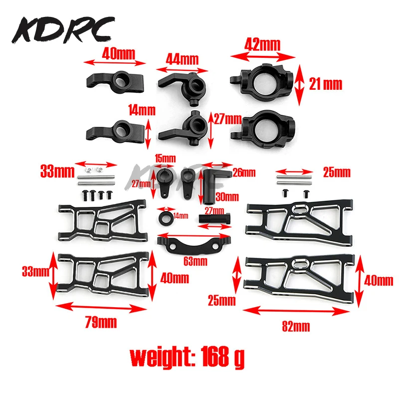 Metal Front/Rear Swing Arm Steering Cup/Group C-seat for 1/10 RC ZD Racing DBX-10 DBX10 10421-S 9102 Desert Buggy Upgrade Parts