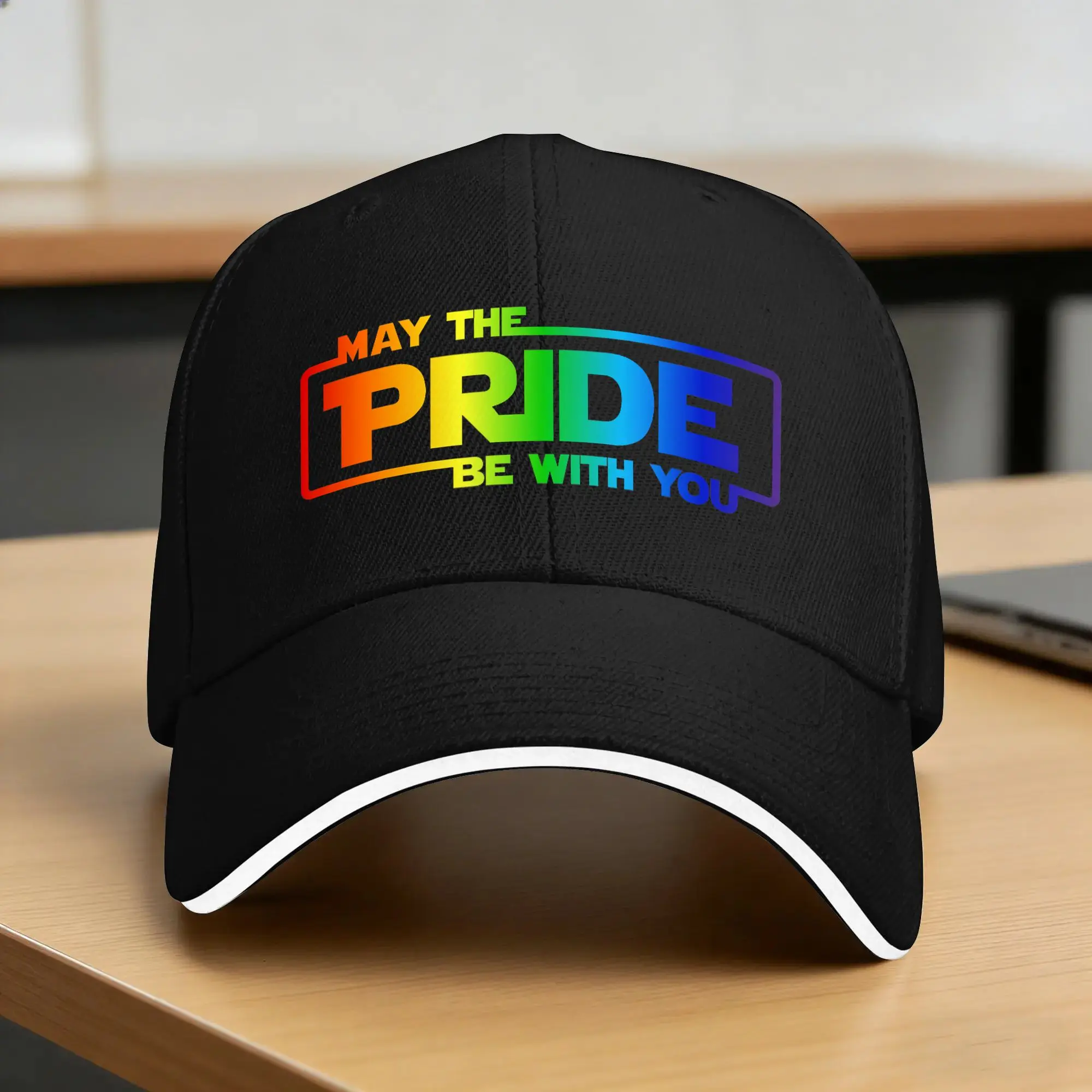 Pride LGBT Ally May The Pride Be with You Rainbow Baseball Cap Couple Custom Logo Trucker Hat Hunting Camping Snapback Cap Gift