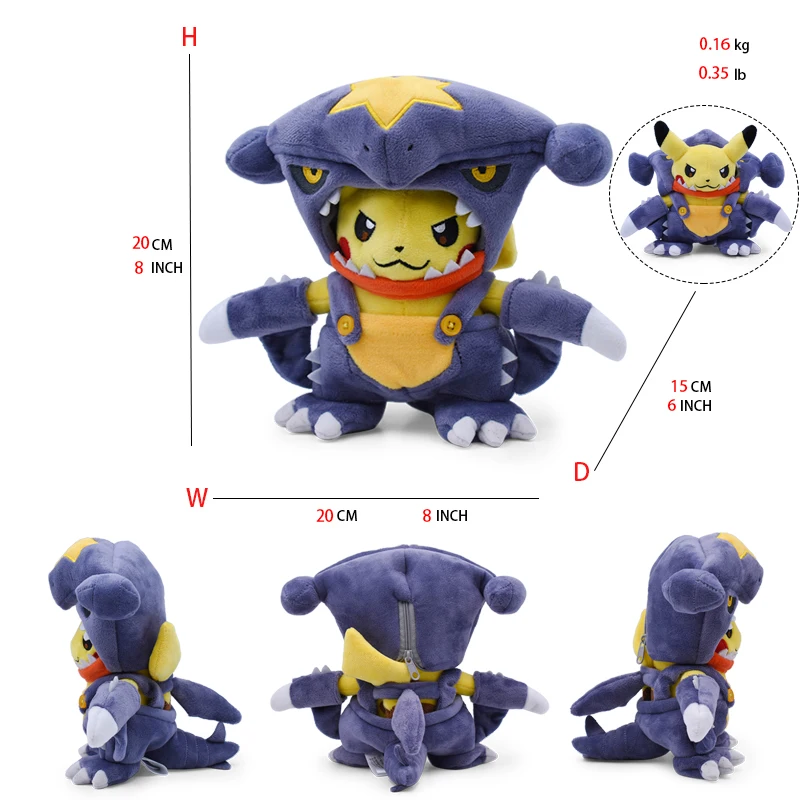 Cos Eevee Pikachu Cosplay Plüschtiere Pikachu Peluche Lucario Stofftierpuppe Sammlerstück Geschenk, Cartoon 20-30CM
