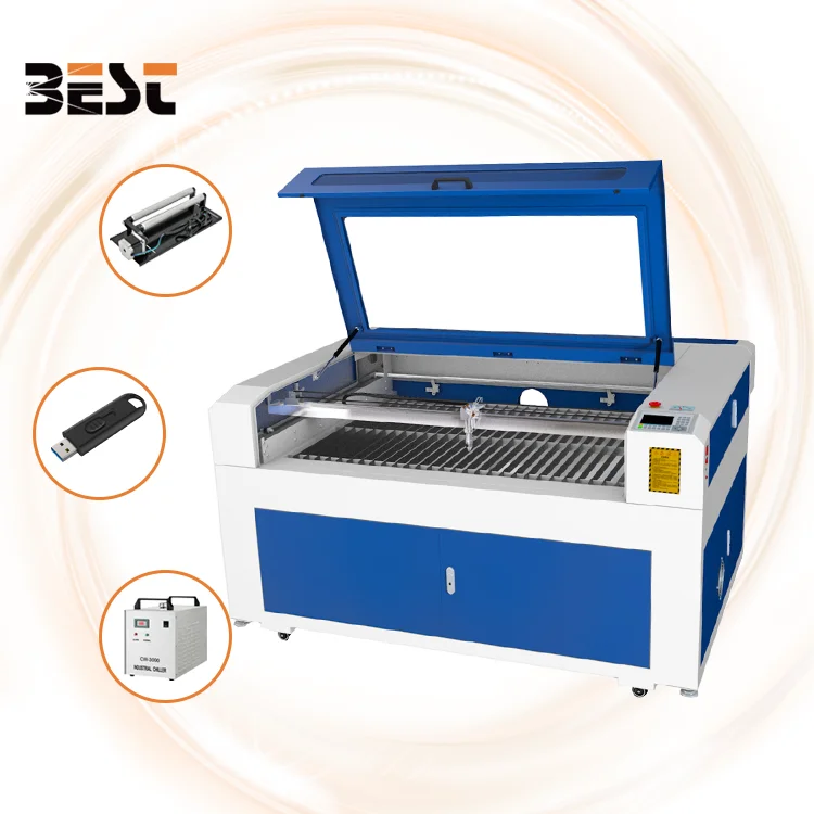 

1390 60w 80w 100w 130w 150w leather laser cutting machine with honeycomb